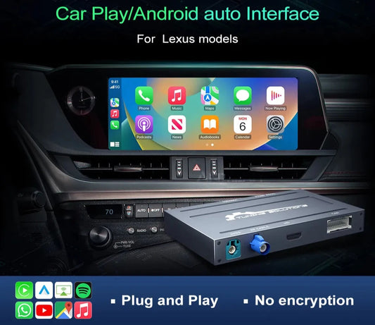 Lexus GS/LS/ES/IS/UX/LX/RC/NX/RX Wireless Carplay Android auto Interfaccia Box Mirror Multimedia AirPlay Interfaccia Box Video Youtube