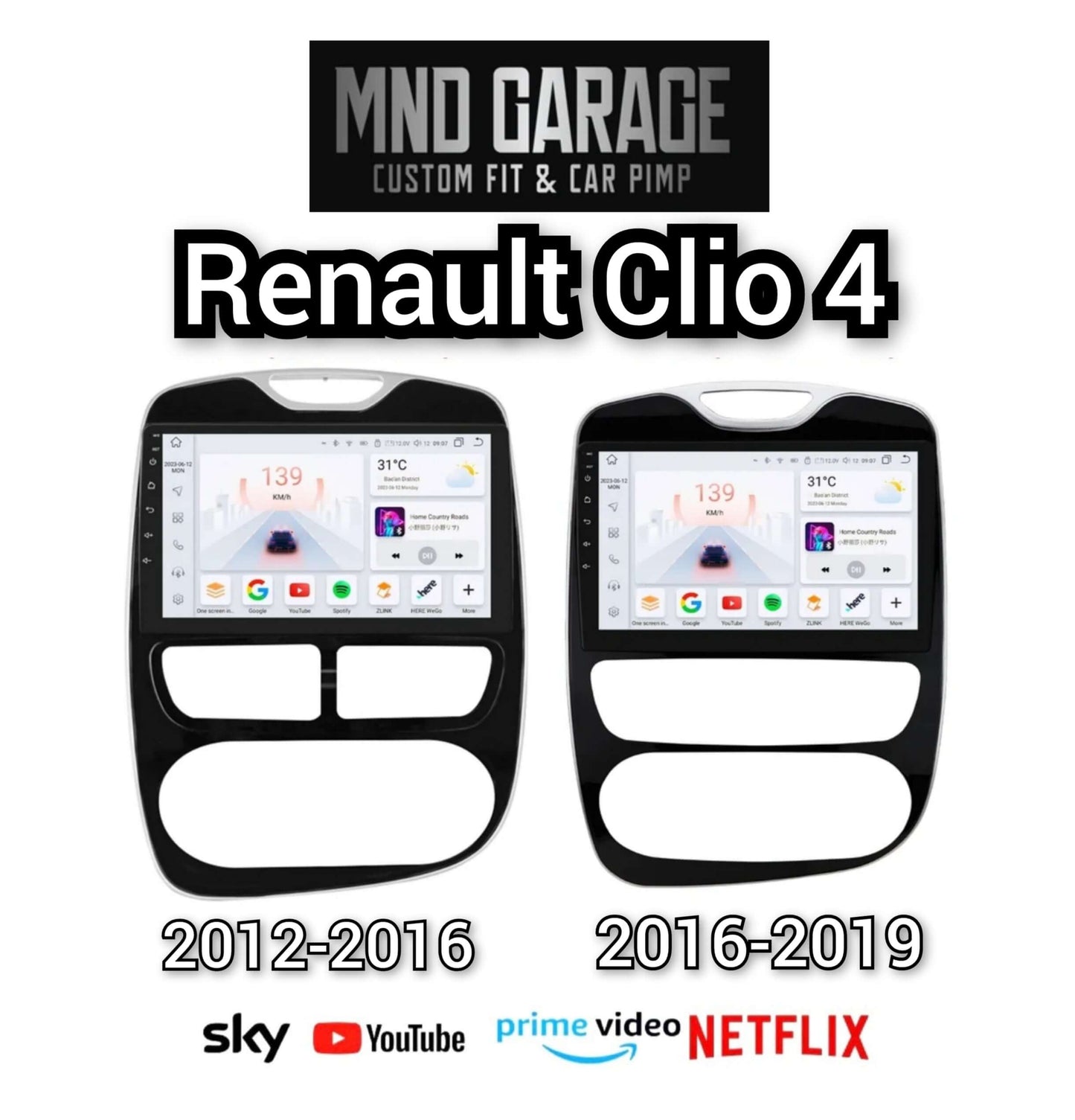 RENAULT CLIO 4 2012-2019 CARTABLET 10.1" ANDROID APPLE CARPLAY NAVIGATORE USB WIFI 4G