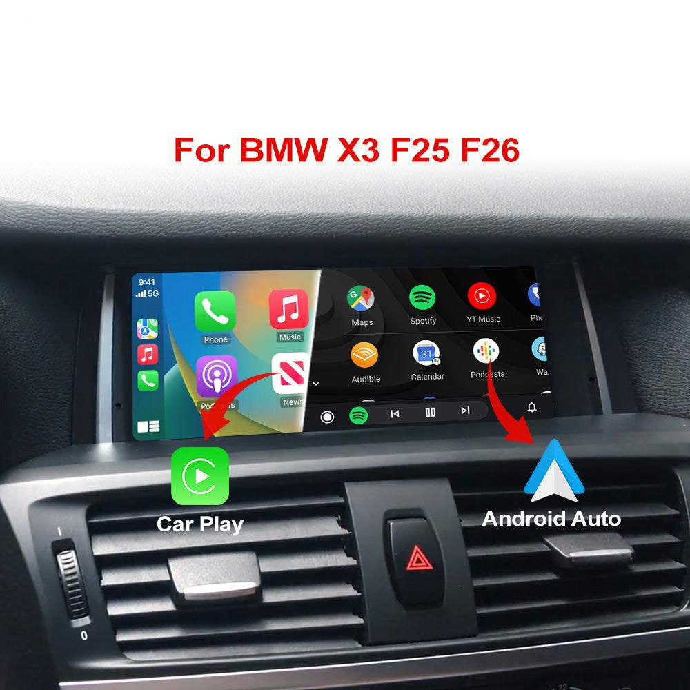 BMW X3 X4 F25 F26 Linux Wireless Apple CarPlay Android Auto Multimedia Touch Screen Wifi Bluetooth GPS Idrive Volante