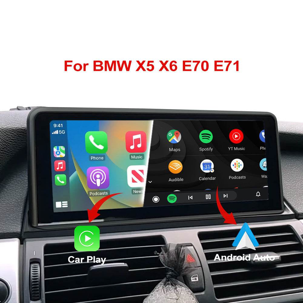 BMW X5 X6 E70 E71 E72 10,25" Wireless Apple CarPlay Android Auto Linux Car Multimedia Originale CCC CIC 2007-2013 Unità principale Touch Screen