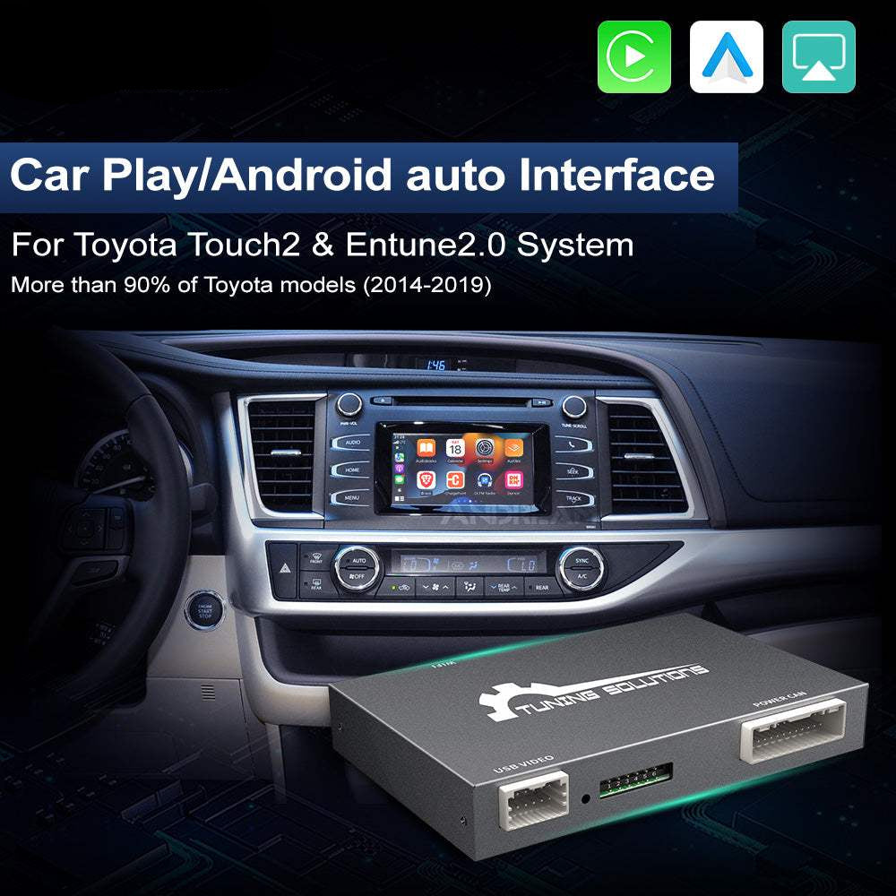 TOYOTA Wireless CarPlay Touch2 2014-2019 Highlander Tundra CHR RAV4 Tacoma Land Curiser Prado Auris Avalon Android Auto