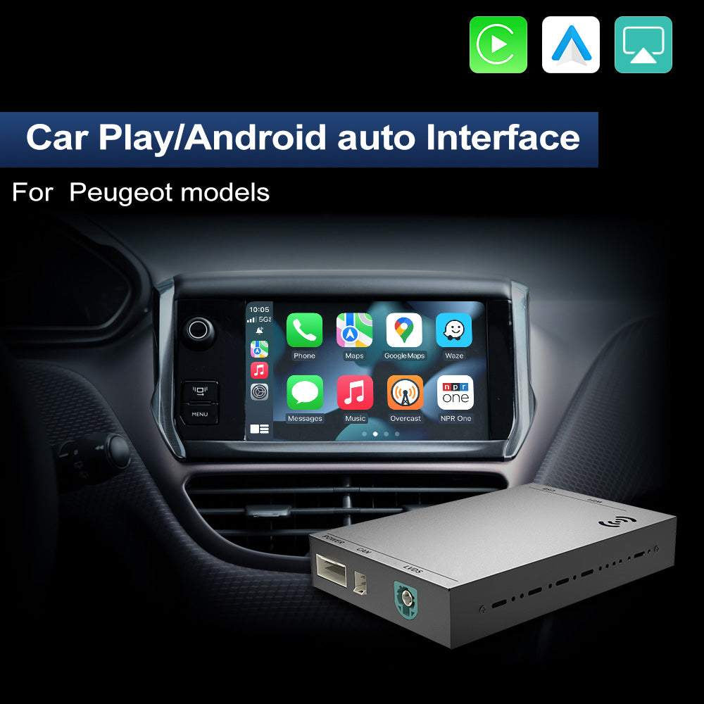 Wireless Carplay Android Auto MMI Prime Retrofit Box Peugeot 208 2008 3008 408 508 Citroen DS5 DS6 C3 C4 C5 2013-2017 Original Screen Upgrade Monitor Mirror Link