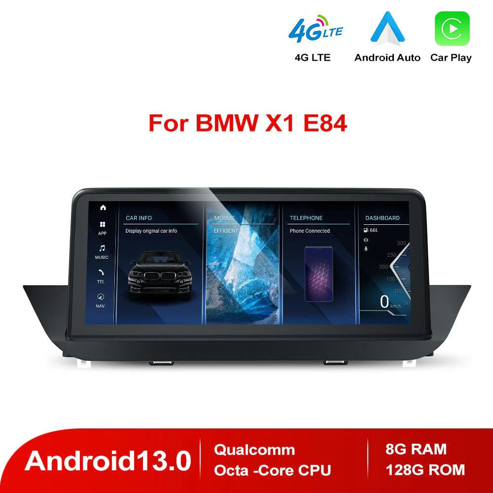 10.25" Android 13.0 4G+64G Qualcomm Octa-Core Wifi integrato IPS Interfaccia auto MultiMedia per BMW X1 E84 2009-2015 Unità principale di navigazione GPS