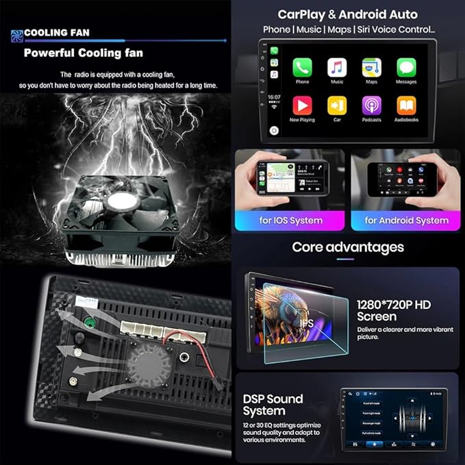 TOYOTA CH-R QLED APPLE CARPLAY ANDROID AUTO GPS WIFI 4G DSP MONITOR NAVIGATORE