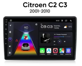 Citroen C2 C3 2001-2010 9" Carplay Android Auto Radio RDS WIFI GPS BT USB Car Multimedia