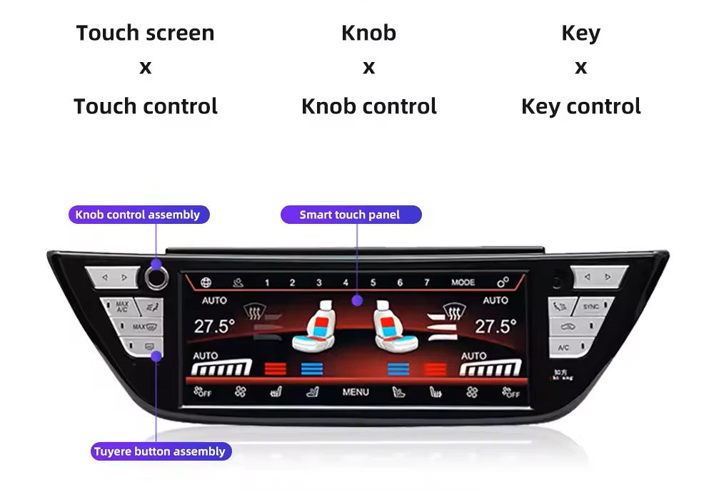 BMW 5 SERIES F10 F11 10.25" LCD TOUCHSCREEN DIGITAL CLIMATE CONTROL PANEL 