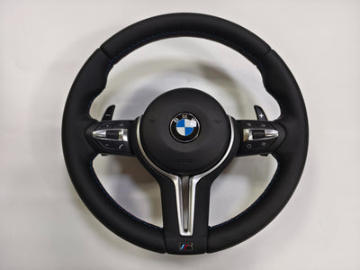 VOLANTE BMW CUSTOM PERSONALIZZATO "M" STEERING WHEEL PELLE PADDLE ALLUMINIO