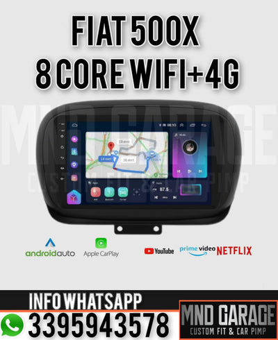 FIAT 500X 9" Android 14 Qled Android Auto carplay Radio wifi gps navigatore bluetooth 500 X