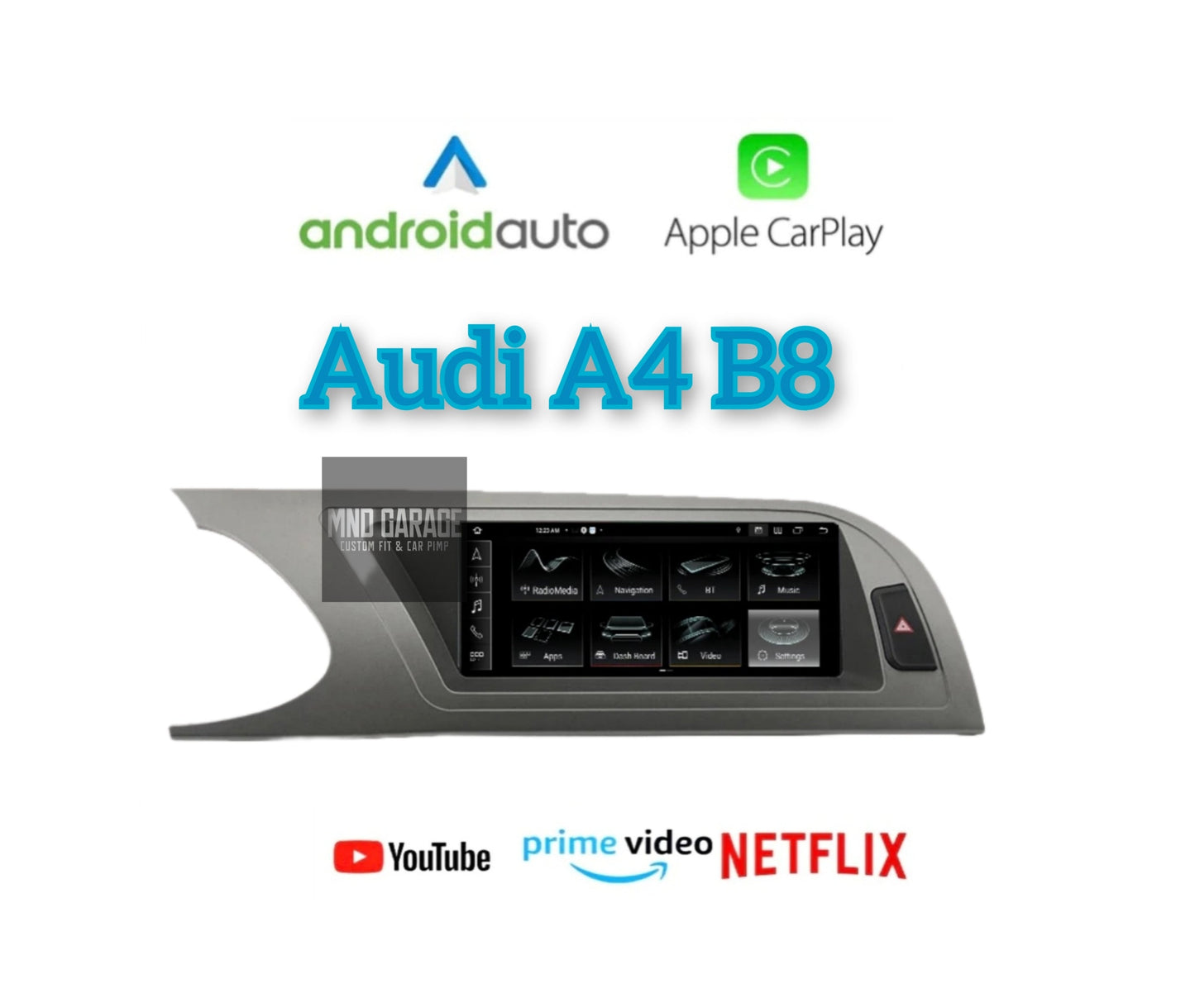 AUDI A4 A5 B8 B8.5 8.8" 2008-2016 Wireless CarPlay Android Auto GPS