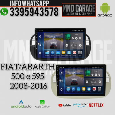 500 595 FIAT ABARTH 9" 2007-2016 apple carplay android auto navigator wifi gps bluetooth 