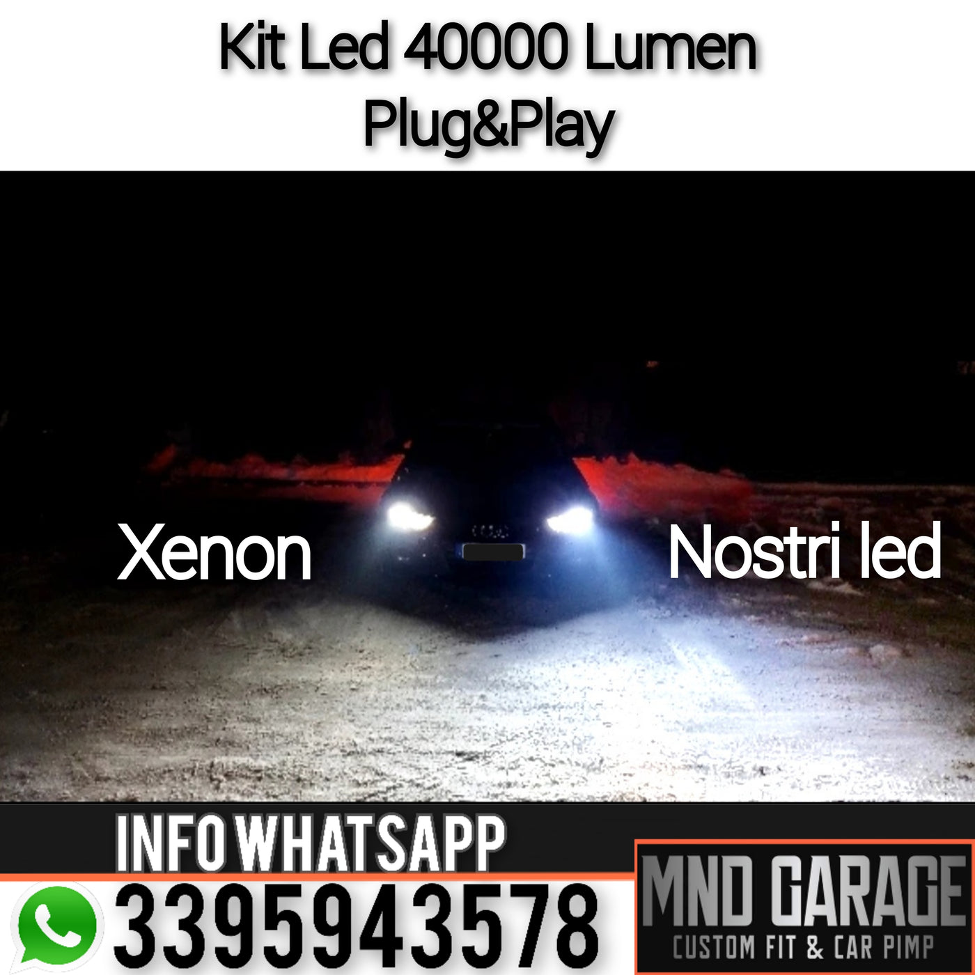 LED CONVERSION KIT FOR XENON/BIXENON 40000LM 6000K D1S D2S D3S D4S D5S D8S SUPER CANBUS PLUG AND PLAY +250% BRIGHTNESS