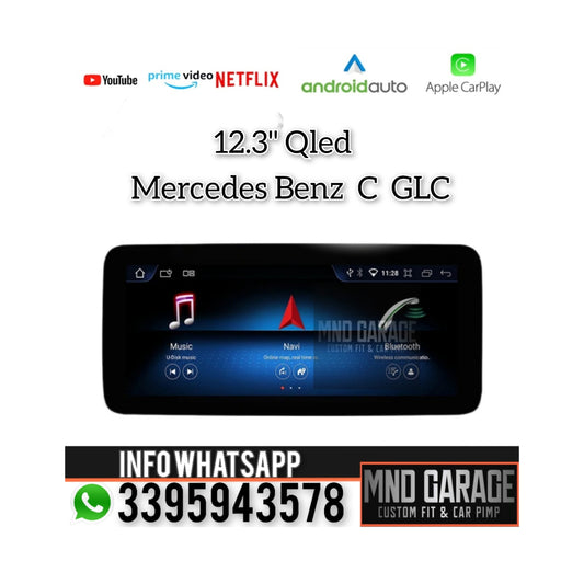 12.3" Benz Android 12 Mercedes Benz C Class W205 S205 2014-2018 NTG 5.0 Carplay GPS Navi