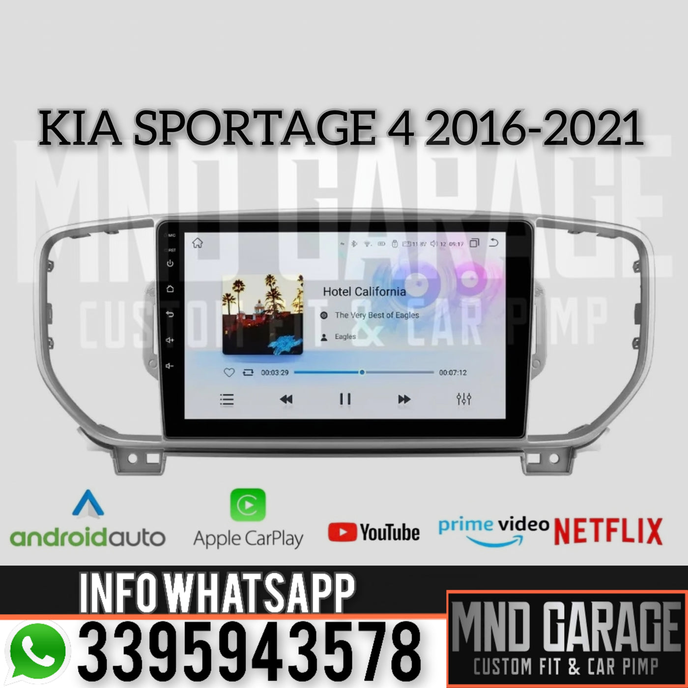 KIA SPORTAGE 4 2016-2021 ANDROID CARPLAY