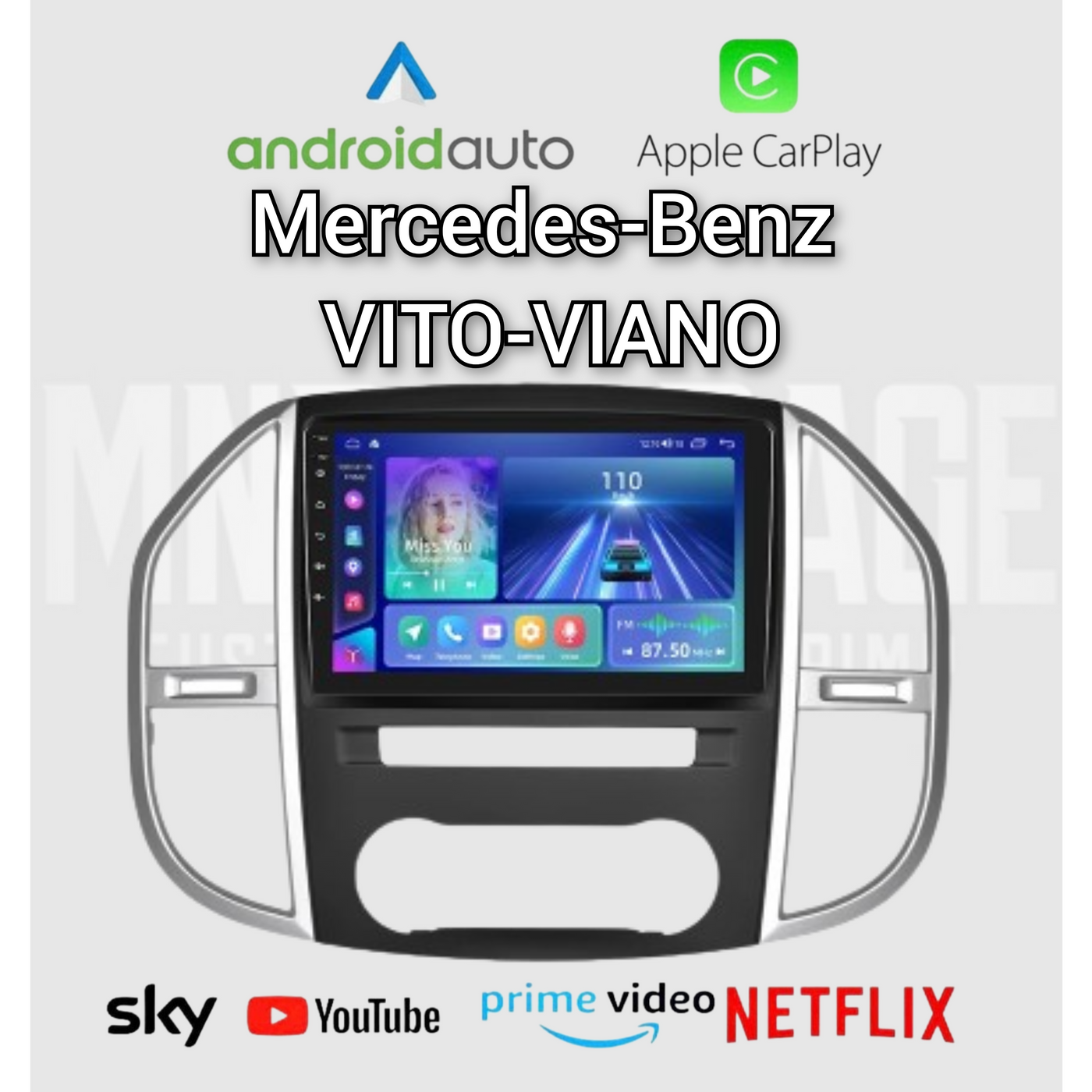 Mercedes-Benz Vito-Viano 2016 DSP Radio GPS CARPLAY ANDROID AUTO 