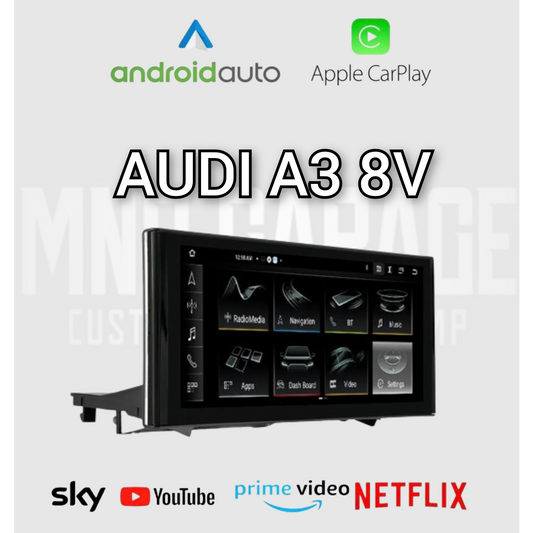 Audi A3 8v 8 Core 10.25" carplay android auto navigatore gps wifi bluetooth