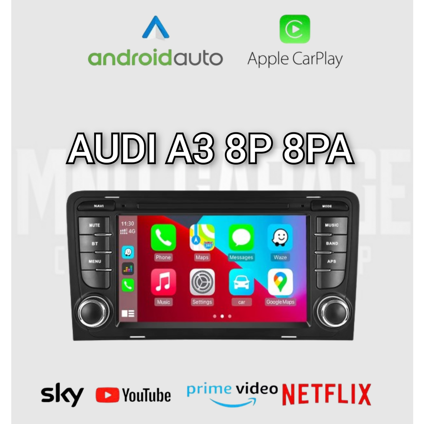 Audi A3 S3 RS3 8P 8PA Bluetooth WIFI GPS Android auto Apple carplay 