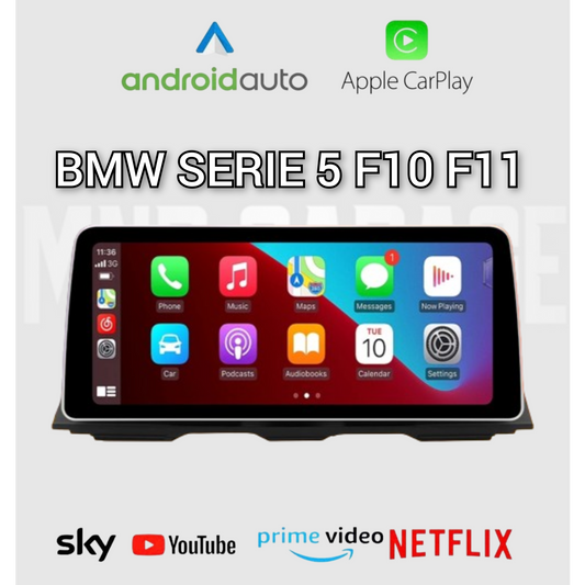 BMW SERIE 5 F10 F11 Android 10.25" 12.3" MONITOR ANDROID AUTO CARPLAY WIFI BLUETOOTH NAVIGATORE GPS