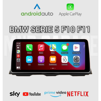 BMW SERIE 5 F10 F11 Android 10.25" 12.3" MONITOR ANDROID AUTO CARPLAY WIFI BLUETOOTH NAVIGATORE GPS