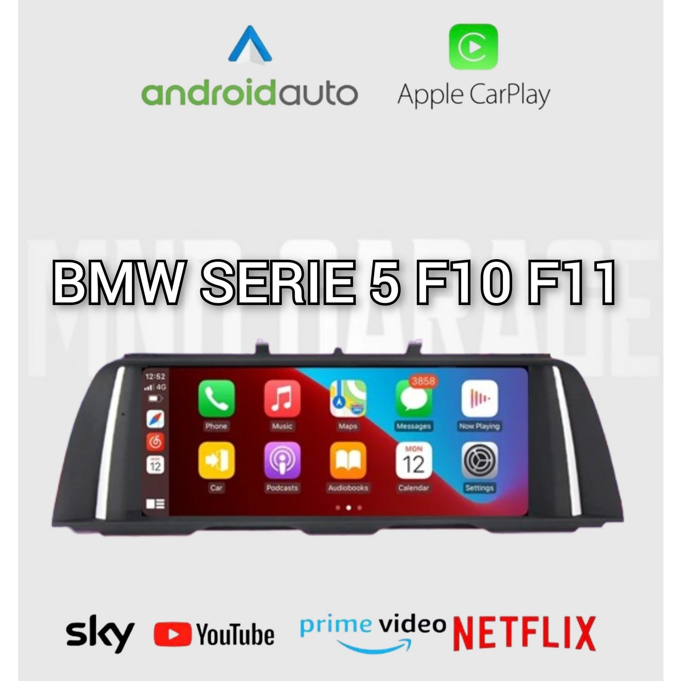 8 Core BMW 5 SERIES F10 F11 CIC NBT ANDROID 13 4G+WiFi Carplay auto monitor car Tablet gps navigator screen