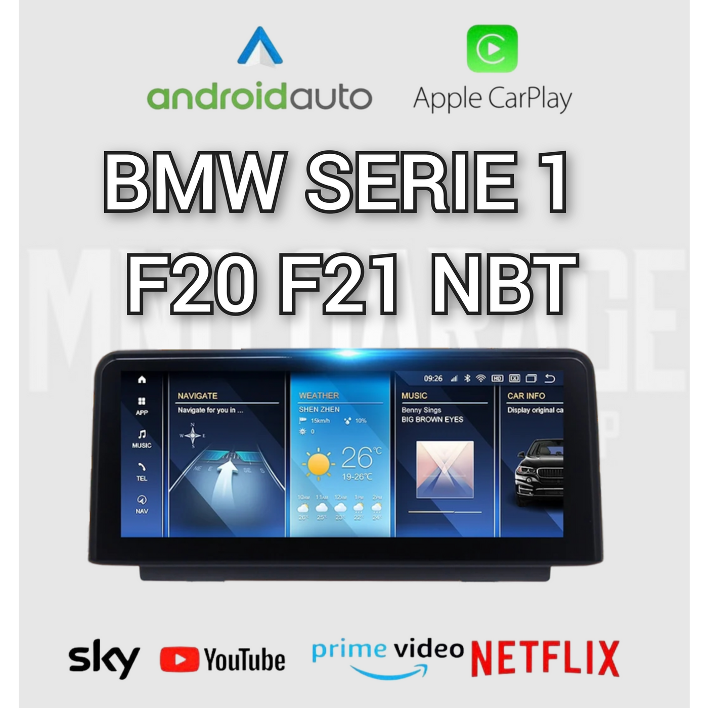 BMW 1 Series F20/F21/F22 10.25" apple carplay android auto HD Screen GPS Bluetooth Wifi 