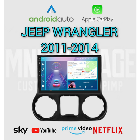 Jeep Wrangler JK 2011-2014 10.1" Android 13 Carplay Android Auto 4G GPS RDS Radio