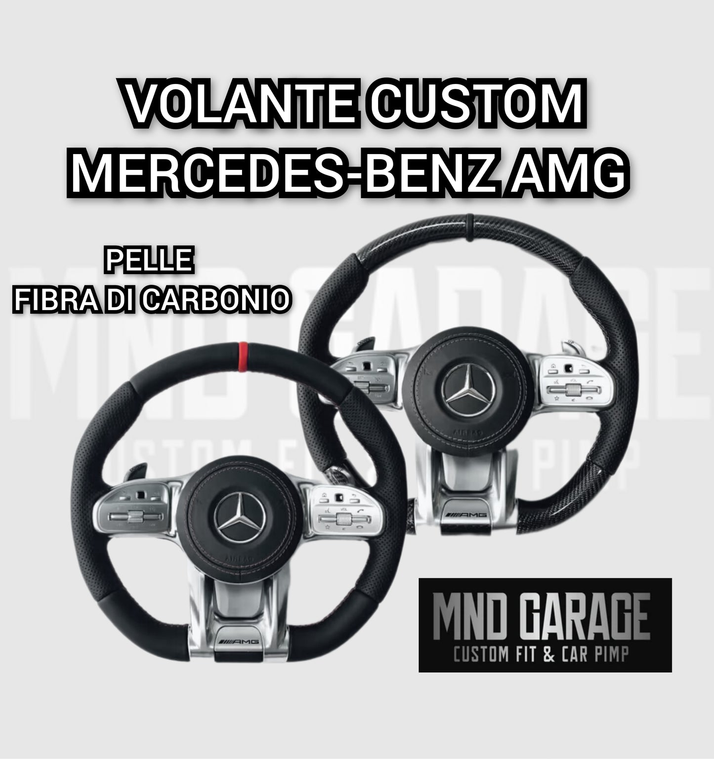 VOLANTE MERCEDES-BENZ AMG CUSTOM PERSONALIZZATO PELLE-CARBONIO