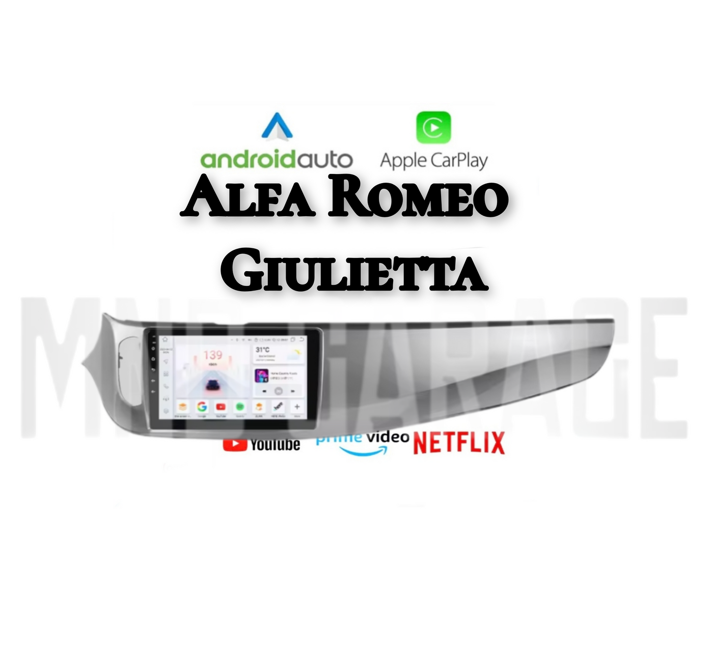 ALFA ROMEO GIULIETTA 2010-2021 MONITOR 9" 10.33" CARPLAY ANDROID 13 ANDROID CAR SCREEN GPS NAVIGATOR WIFI BLUETOOTH