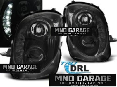 ALFA ROMEO MITO 08-19 FANALI ANTERIORI TRU DRL LED BLACK FARI HEADLIGHTS