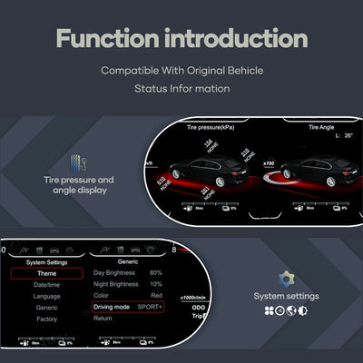 BMW X1 E84 X3 E83 X5 E70 X6 E71 VIRTUAL COCKPIT 12.3" ULTRACLEAR PLUG AND PLAY