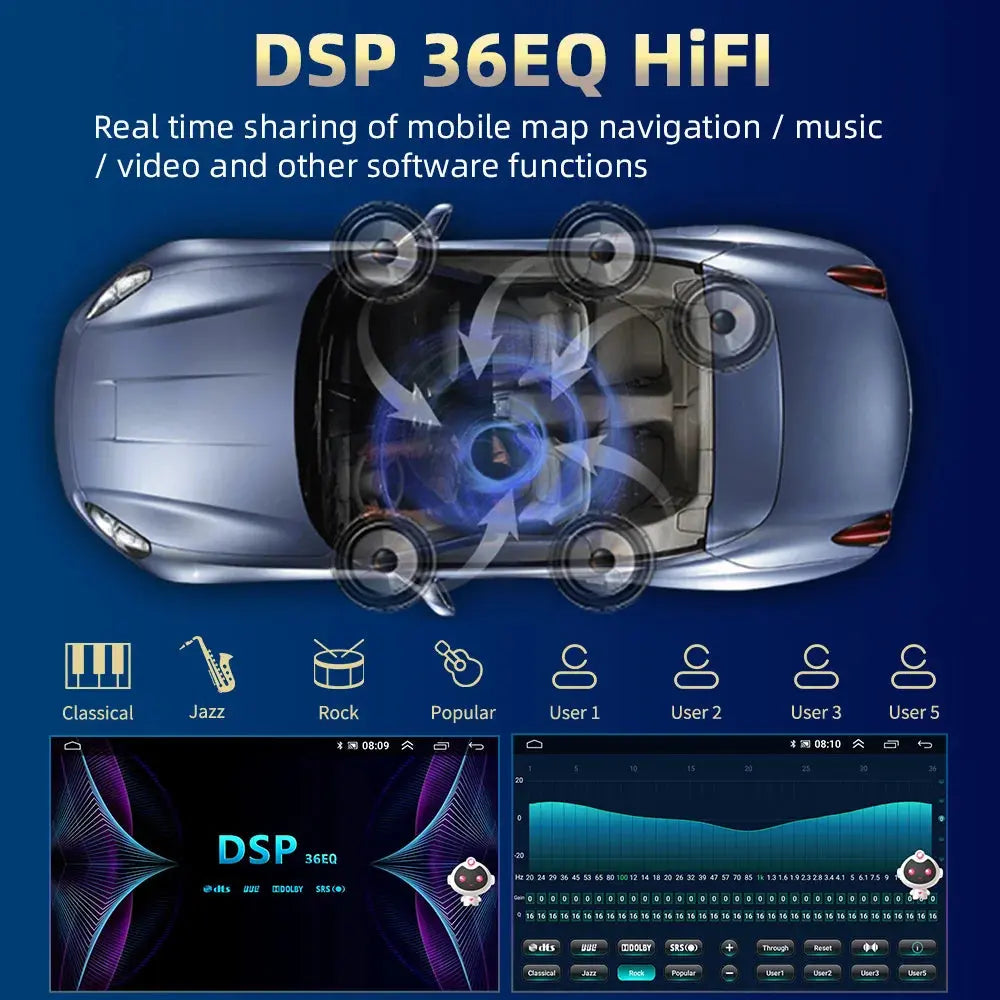 Autoradio Android 15 Per VW Scirocco 2008-2013 - Schermo 9 Pollici, CarPlay Wireless, GPS, Telecamera Posteriore