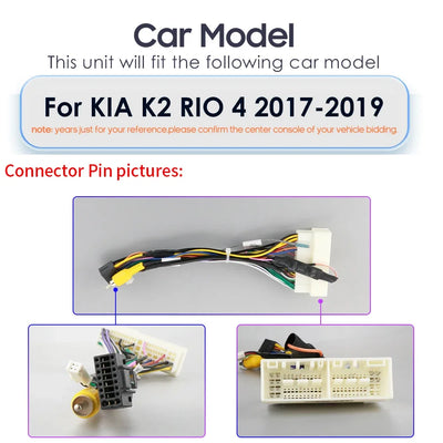 Android 12 Car Radio Android Auto Multimedia Player for Kia K2 / KX CROSS 2017 - 2019 2 Din GPS Navigation Stereo 2Din Head Unit