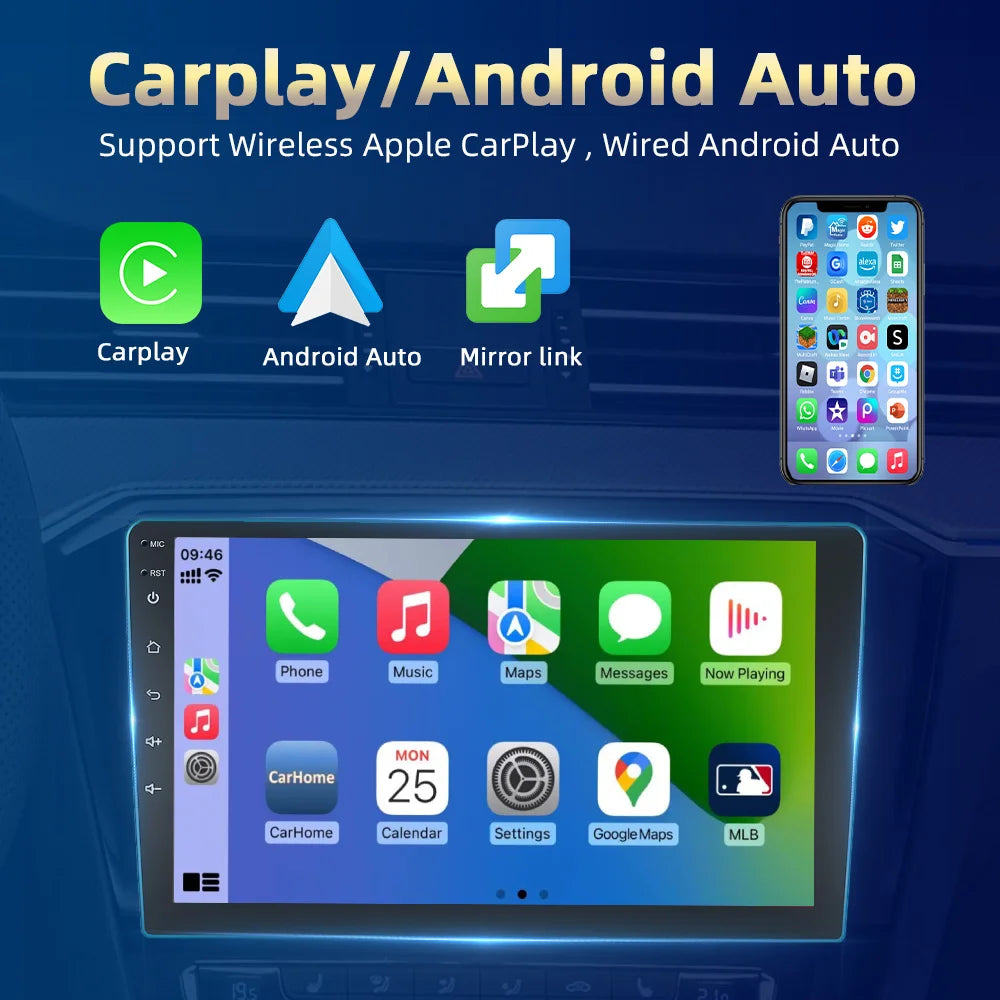 Podofo Car Android CarPlay Radio Multimedia Player For Hyundai Tucson 2015-2017 2 Din Autoradio Video AI Voice GPS Navi 4G WiFi