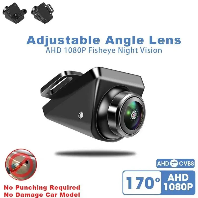 Rear View Camera 170° Fisheye Lens No Punching Required Night Vision Vehicle Backup Rear View Camera