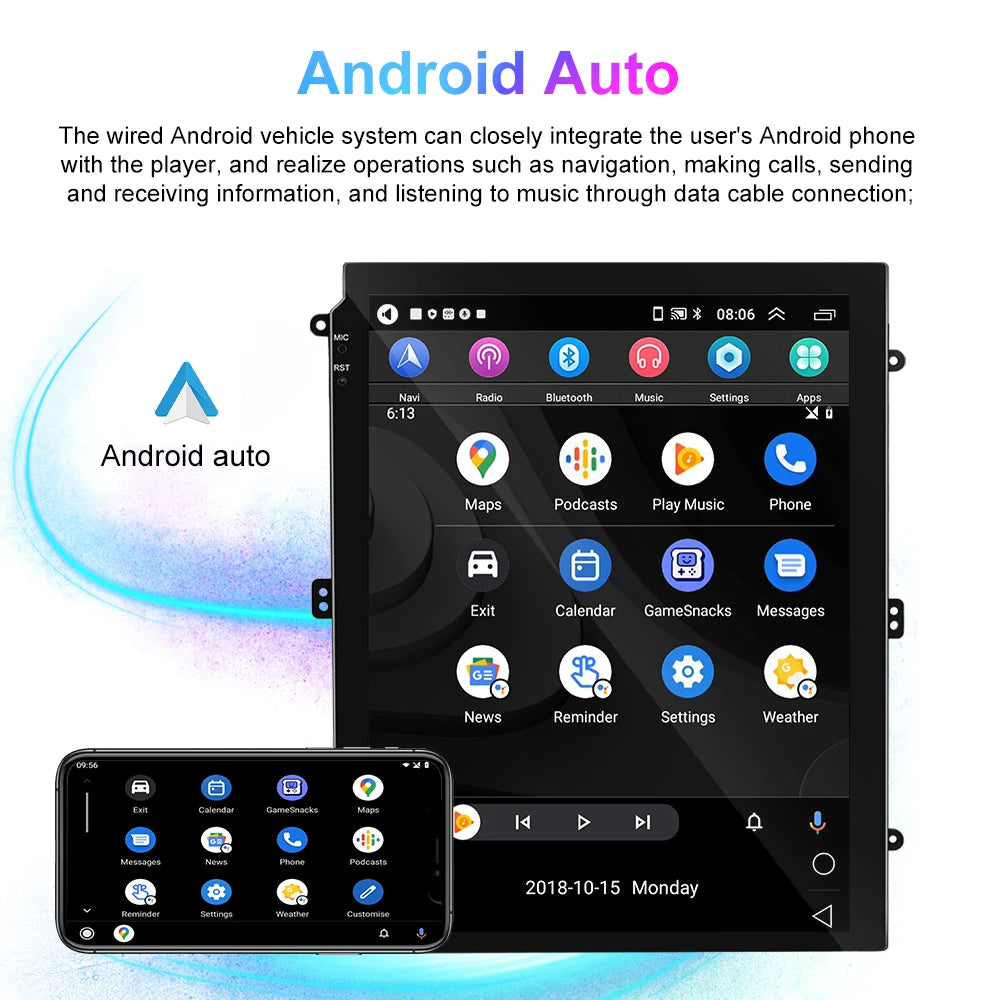 Podofo Autoradio 2Din Android Radio Carplay For SUBARU Outback 2010-2014 AI Voice 4G GPS Car Multimedia Video Player Stereo 2din