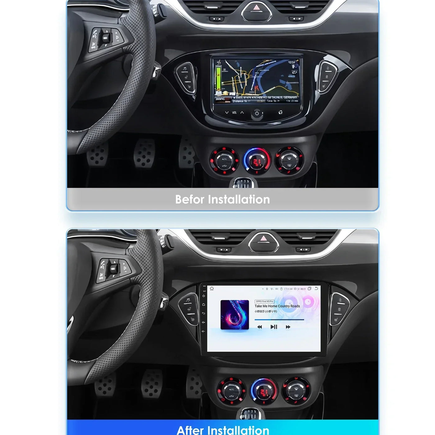 Carplay 4G-LTE 9" Car Radio Android Opel Adam for Opel Corsa E Multimedia Player Navigation GPS 2Din Stereo DSP Autoradio BT