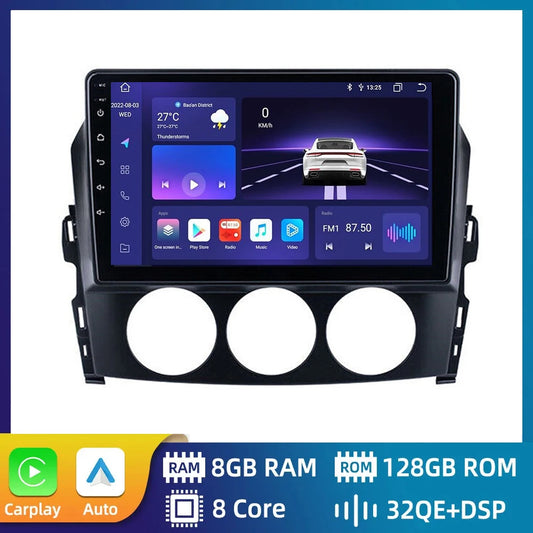 9"Inch Android 13 Car Radio Wireless Carplay Player For Mazda MX-5 MX5 III 3 NC Miata 2005-2015  Stereo Navigation GPS Head Unit