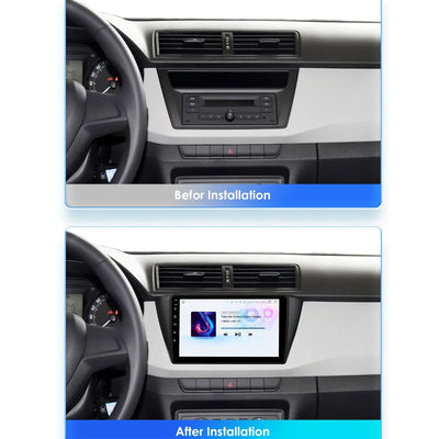 Carplay 4G 9" Car Radio Android for Skoda Fabia 3 III 2015 2016 2017 2018 2019 Multimedia Player Navigation GPS 2 Din Stereo DSP