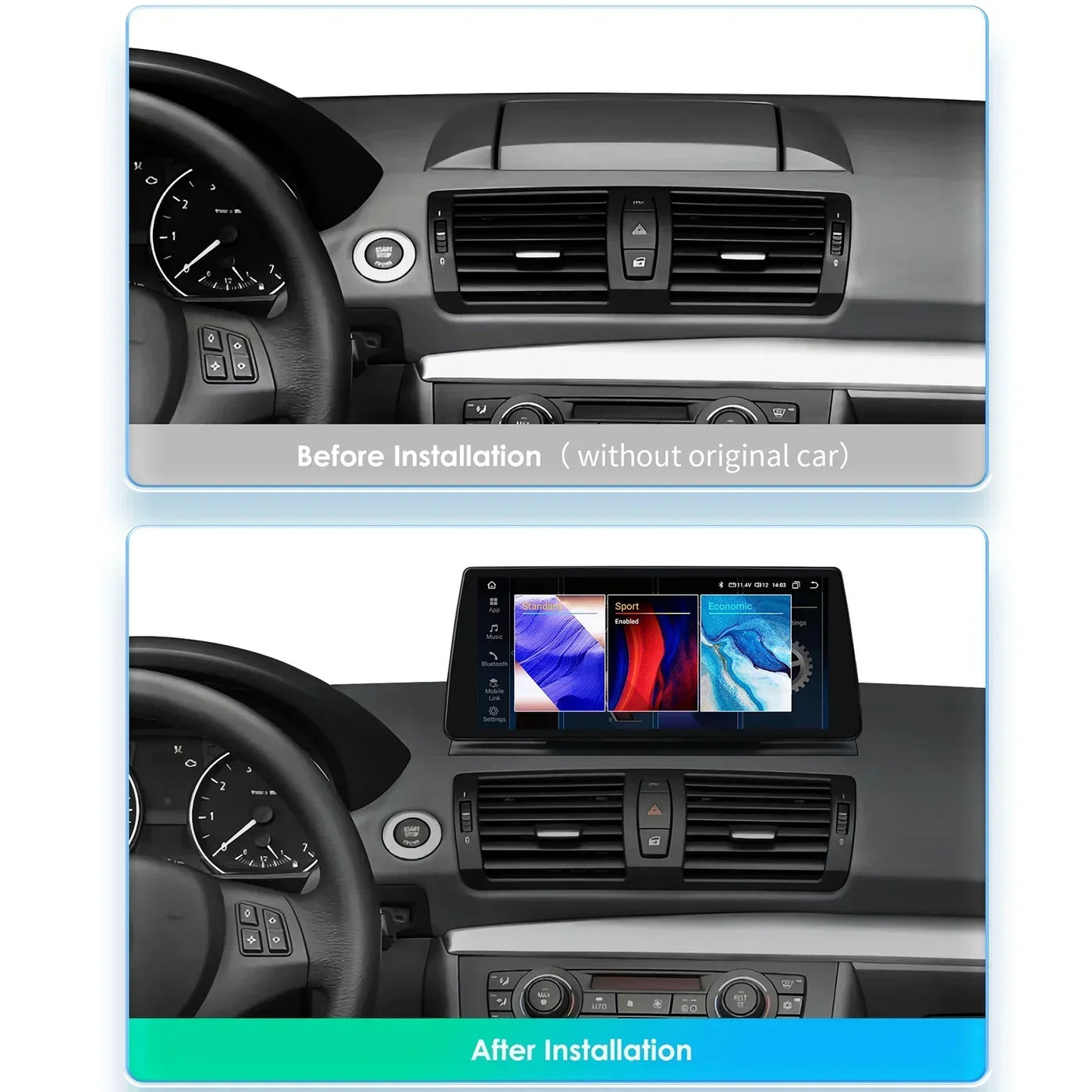 BMW 1 Series E81 E82 E87 E88 GPS Radio 4G WiFi Android 12 10.33" QLED 8+256GB CarPlay Touch Screen DSP 