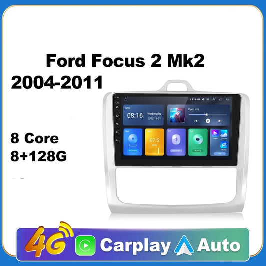 Ford Focus mk2 dal 2009 Radio Multimedia Video Player Navigation stereo autoradio DSP Android auto carplay 2din 2 din dvd