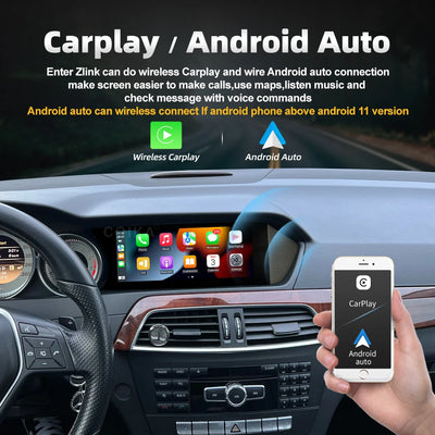 Mercedes W204 2011-2014 WIFI 4G SIM BT GPS ANDROID CARPLAY