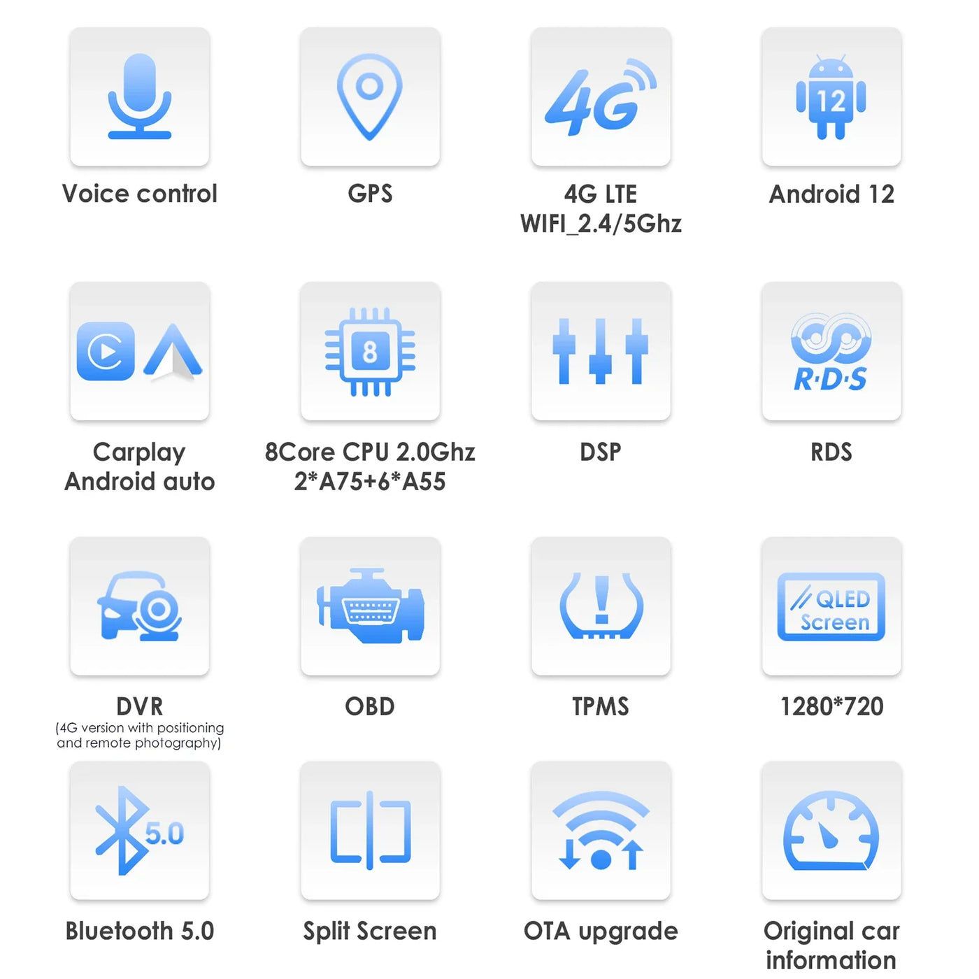 Carplay 4G-LTE 2 Din Android 12 Car Radio GPS for Toyota Corolla 2018 - 2021 Navigation Multimedia Player Autoradio Stereo Audio