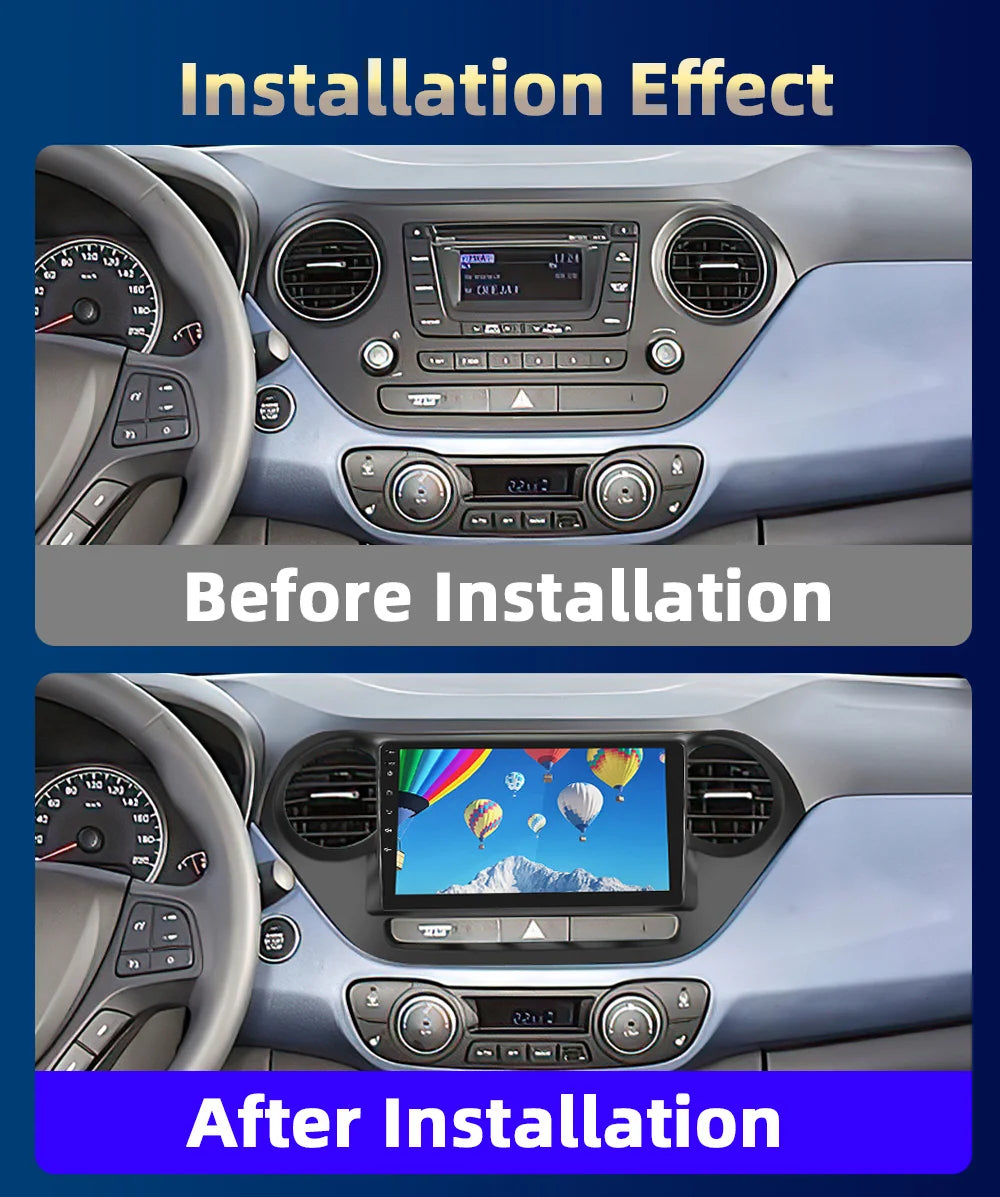 Podofo AutoRadio 2Din Android Radio Carplay For Hyundai I10 2014-2017 AI Voice 4G GPS Car Multimedia Video Player Stereo 2din