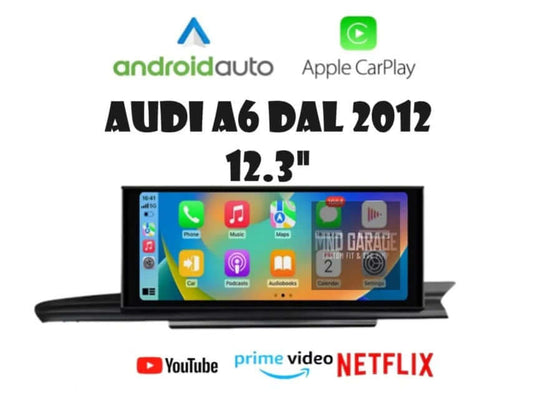 AUDI A6 C7 A7 DAL 2012 12.3" QLED ANDROID APPLE CARPLAY QLED WIFI BT