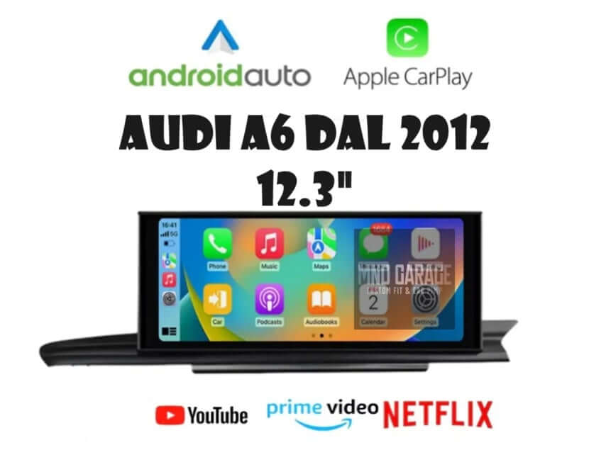 AUDI A6 C7 A7 FROM 2012 12.3" QLED ANDROID APPLE CARPLAY QLED WIFI BT