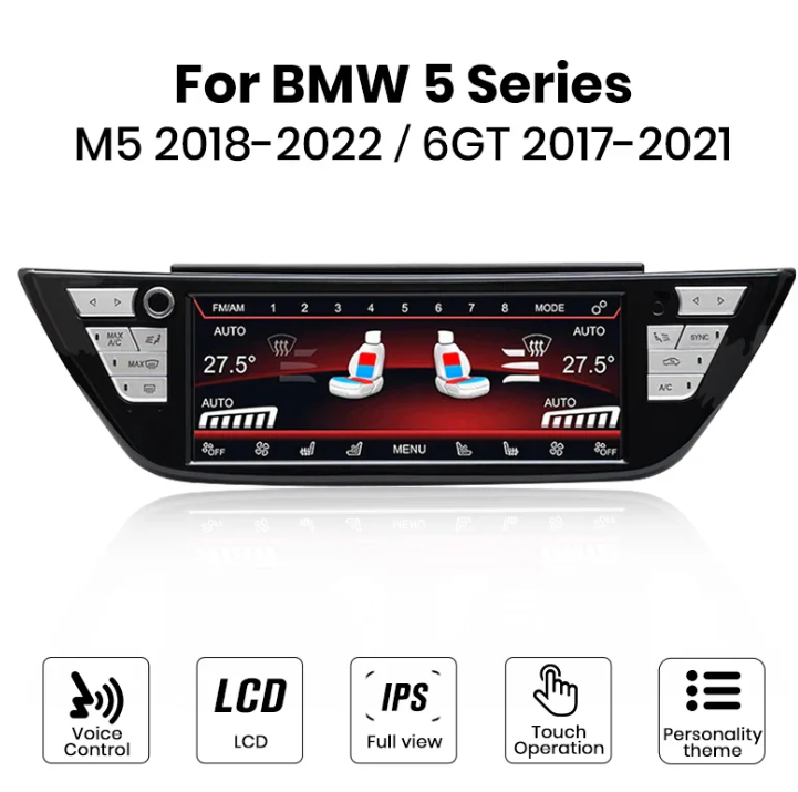 10.25" Touchscreen Panel Screen Climate Control BMW 5 Series M5 M6 6 GT G30 G31 G38 Voice Control Display 