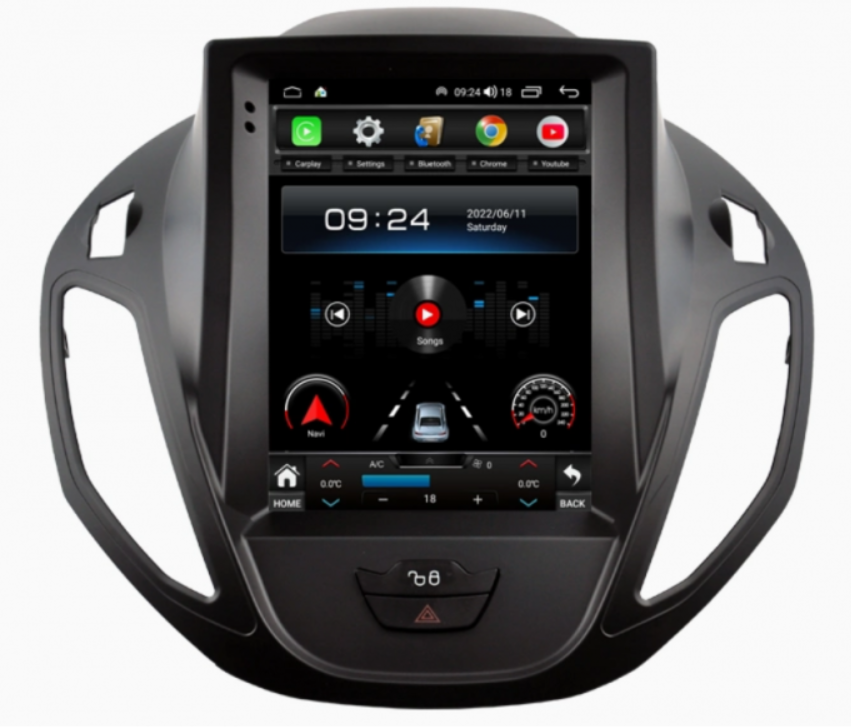 Ford B-Max, Tourneo, Transit, Courier Tesla-style GPS radio XXL Screen display monitor CarPlay and Android Auto