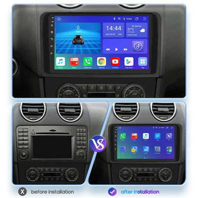 Android 12 Car Radio GPS Mercedes ML W164 9"