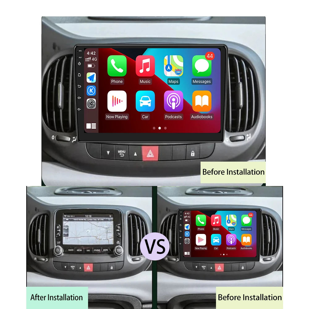 Fiat 500L Android 13 Multimedia Stereo Autoradio DSP CarPlay IPS 4G BT auto wifi bluetooth