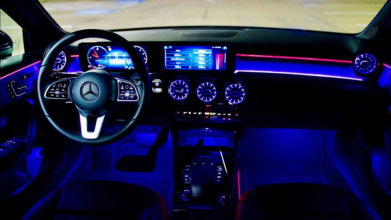 AMBIENT LIGHT MERCEDES-BENZ CLASSE A B C W177 CLA W118 GLA W246 W205 X253 RBG 64 COLORI