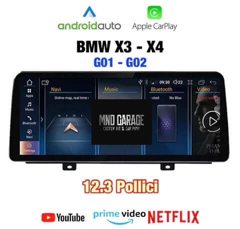 BMW X3 G01 X4 G02 FROM 2018 QLED 12.3" CARPLAY ANDROID AUTO WIFI GPS 